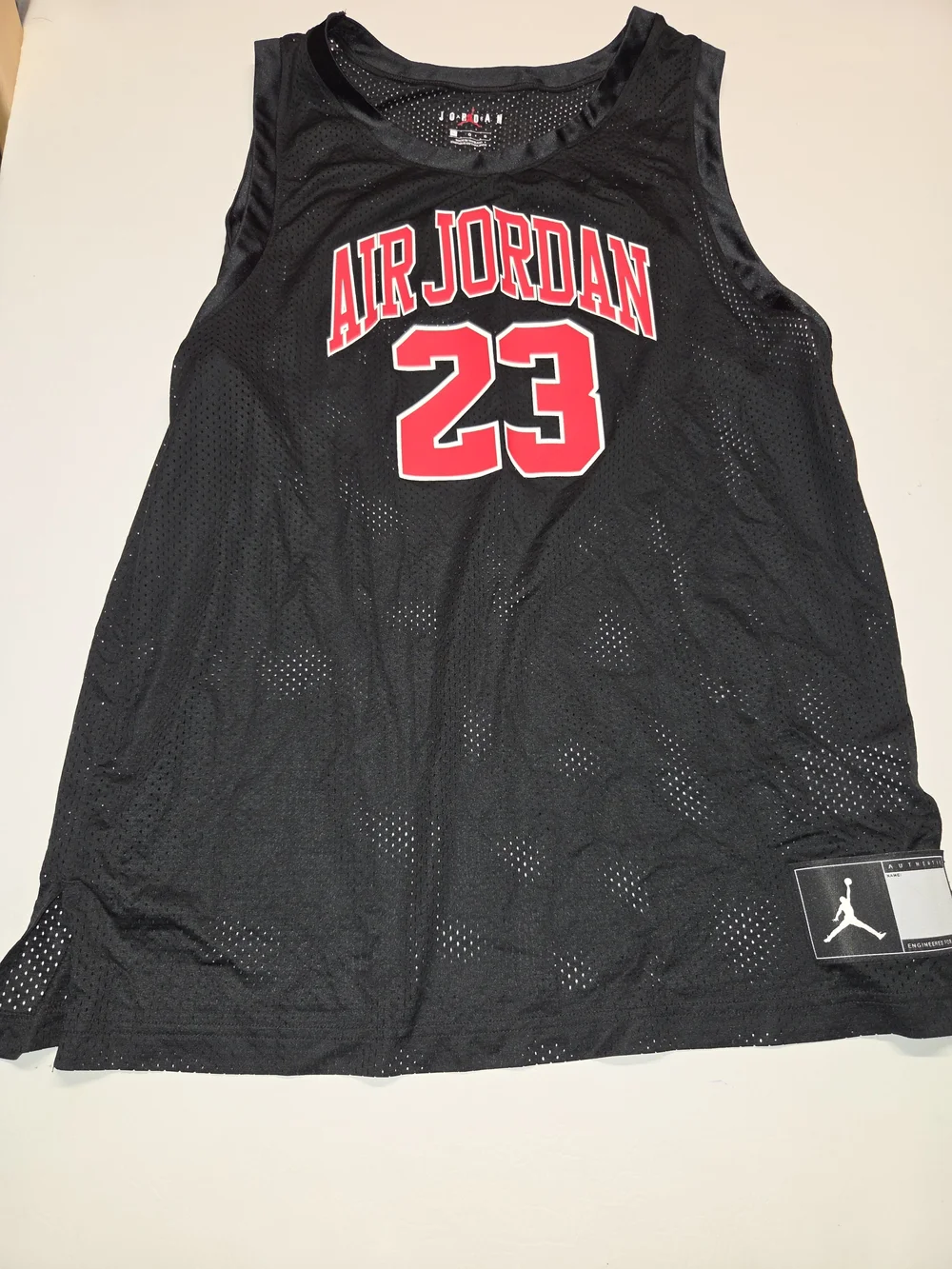 Air Jordan 23 Black Red Mesh Basketball Jersey